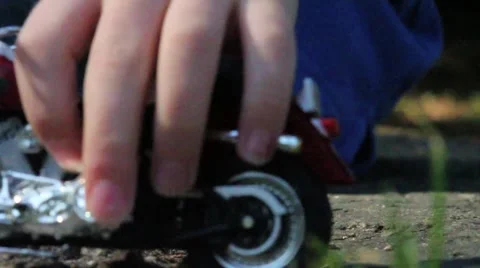 Motorcycle Toy Wider Stock Footage 1057213