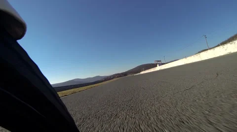 Motorcycle track Racing Low view Stock Footage 34292622