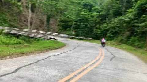 Motorcycle tracking shot Stock Footage 197061539