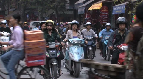 Motorcycle Traffic Stock Footage 33798429