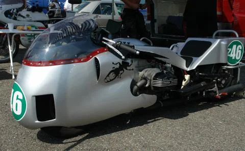 Motorcycle with a trailer Stock Photos