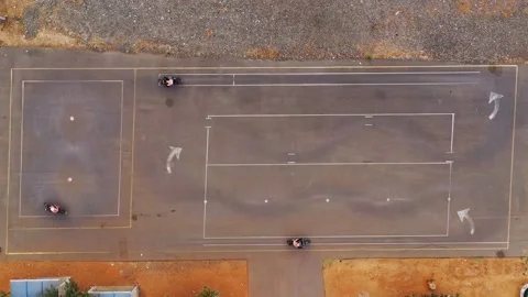 Motorcycle training ground - time lapse Stock Footage 167097966