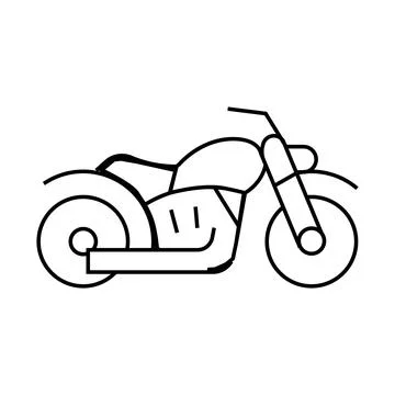 Motorcycle transport line icon vector illustration Stock Illustration
