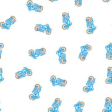 Motorcycle transport vector seamless pattern 스톡 일러스트