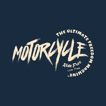 Motorcycle typography slogan 스톡 일러스트