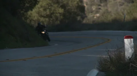 Motorcycle uphill 1 Stock Footage 1066127