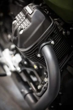 Motorcycle V Twin engine Stock Photos