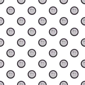 Motorcycle wheel and tire repeated pattern background Illustrazione stock