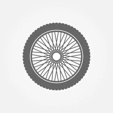 Motorcycle wheel logo Stock Illustration