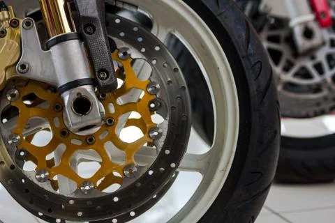 Motorcycle wheel Stock Photos