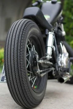 Motorcycle wheel Stock Photos