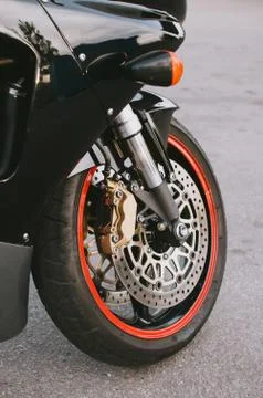 Motorcycle wheel Stock Photos