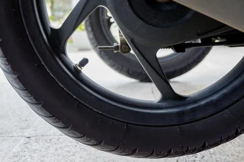 Motorcycle wheel Stock Photos