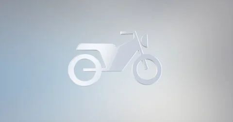 Motorcycle White 3d Icon Stock Footage 68083588