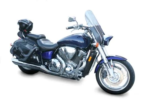 Motorcycle on white background Stock Photos