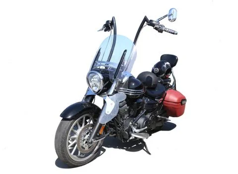 Motorcycle on white background Stock Photos