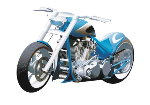 Motorcycle Wild Star Stock Illustration