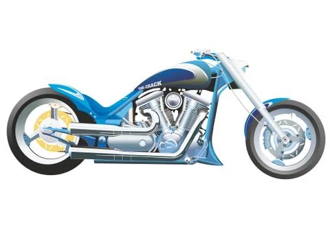 Motorcycle Wild Star side Stock Illustration