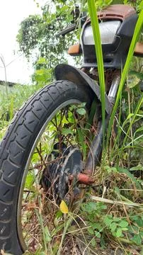 Motorcycle in the wilderness Stock Photos