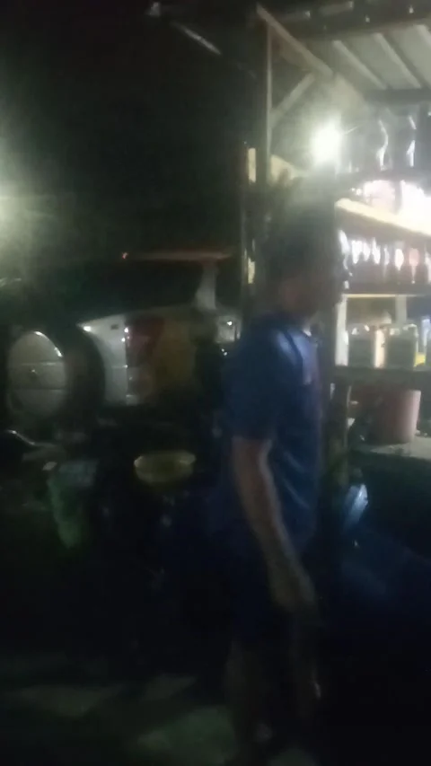 Motorcycle workshop open 24 hours Stock Footage 218978704