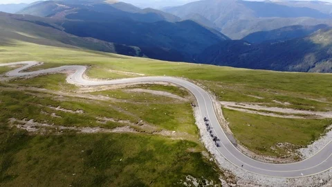 Motorcycles on alps road Video stock 106820608