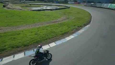 MOTORCYCLES DRONES TRACK 2 Video stock 233756730
