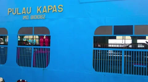 Motorcycles Exiting Ferry, Pan Down Video stock 64164432