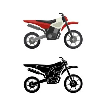 Motorcycles flat icons. Stock Illustration