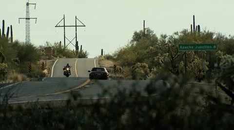 Motorcycles on Open Road Stock Footage 11175450
