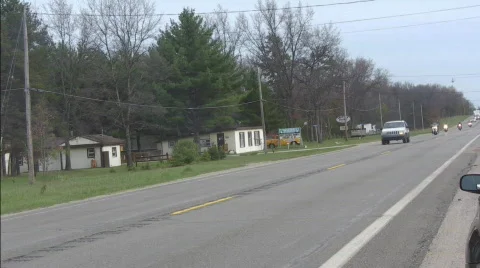 Motorcycles passing on left Video stock 718890