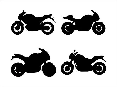 Motorcycles silhouette Stock Illustration