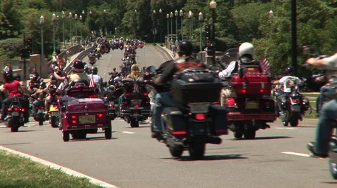 Motorcycles up the wazoo Stock-Footage 41264572