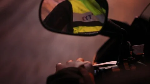 Motorcycling - A view into the mirror Stock Footage 87988318