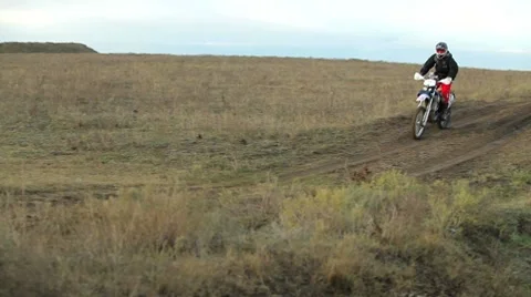 Motorcyclist Stock Footage 10743877