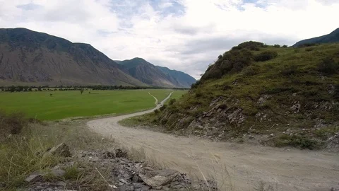 Motorcyclist in mountains Video stock 78225985