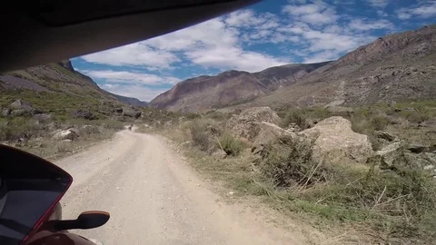 Motorcyclist in mountains Video stock 78226038