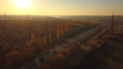 Motorcyclist on the road Stock Footage 97567771