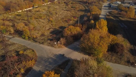 Motorcyclist on the road Stock Footage 97579201