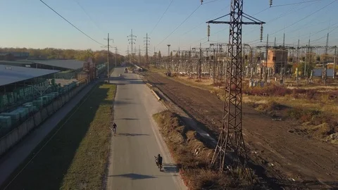 Motorcyclist on the road Stock Footage 97584160