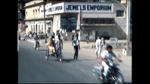 Motorcyclists in Jaipur Stock Footage 276293180