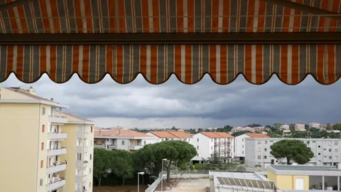 Motorized awning Video stock 136898750