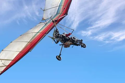 Motorized hang glider Stock Photos