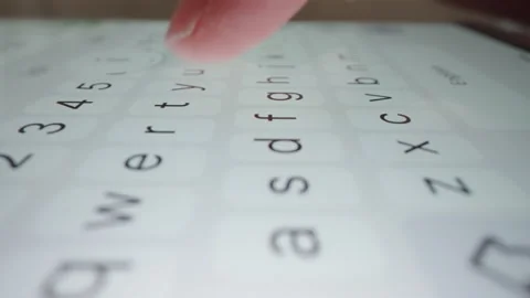 Motorized moving shot of texting using virtual keyboard on a smartphone Stock Footage 221533219