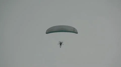 Motorized parachute Stock Footage 11896129