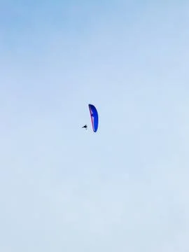 Motorized Paraglider Stock Photos