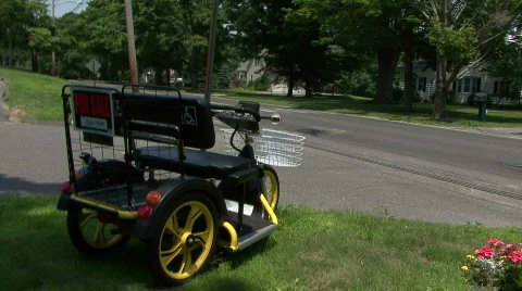 Motorized Tricycle For Sale Stock Footage