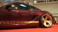 Motorshow low angle panning Porsche showcar HD Footage