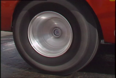 Motorsports, drag racing, Duster burnout in the waterbox Stock Footage