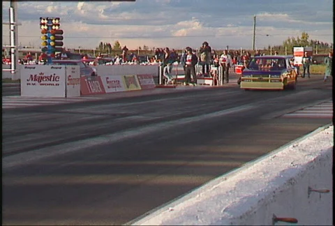 Motorsports, drag racing, promod pickup race Stock Footage