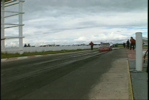 Motorsports, drag racing, Top Alcohol Funny Car burnout, #1 Stock Footage